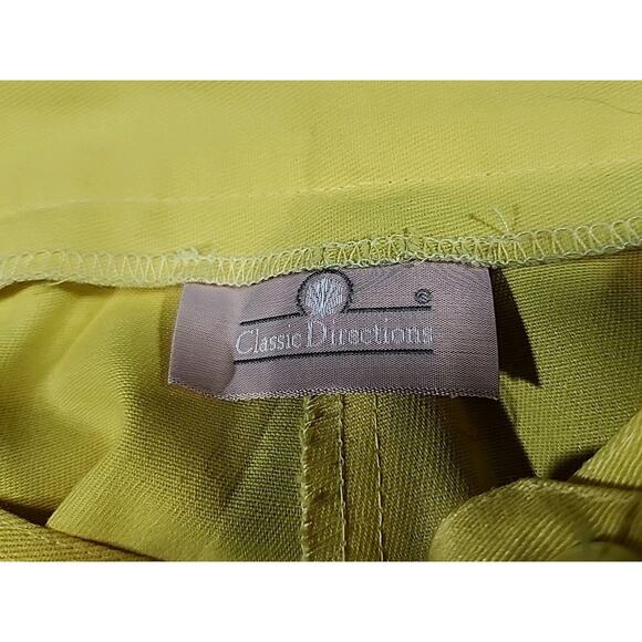 Vtg Classic Directions Pleated Yellow Pants 12 Retro Granny Cottage Core Twee - Picture 10 of 10